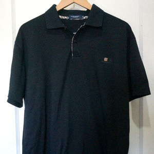 Mens Burberry Black Polo Shirt Size XXL